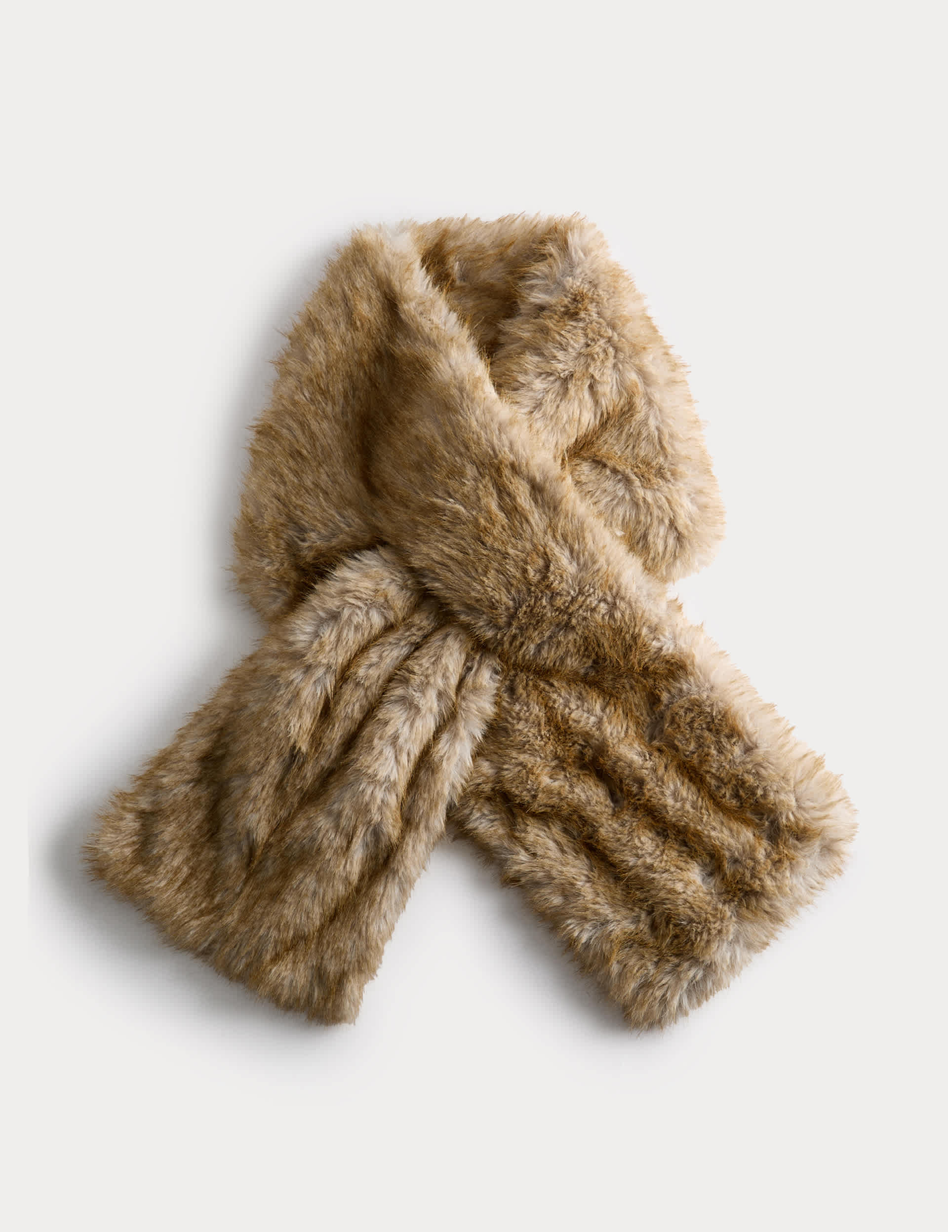Faux Fur Tipped Scarf