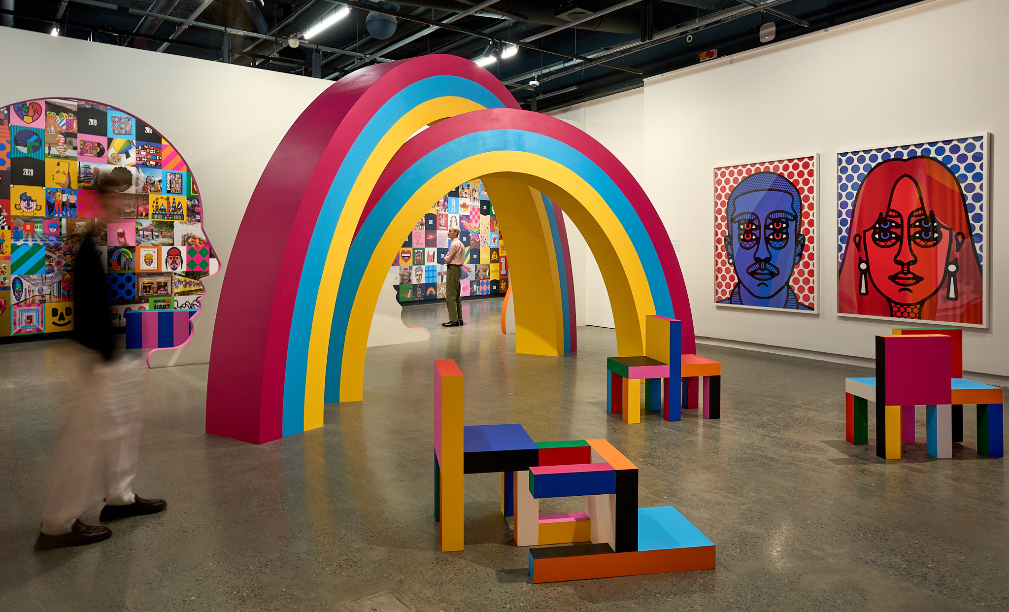 Craig and Karl colourful installations in Brisbane