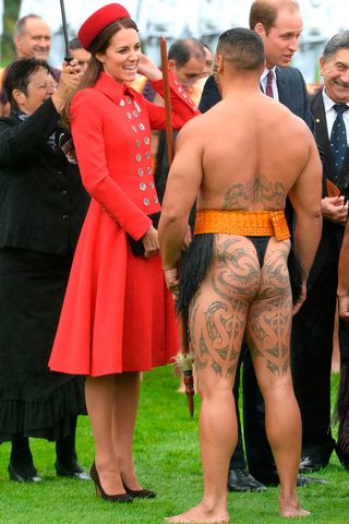 Kate Middleton and a New Zealand native