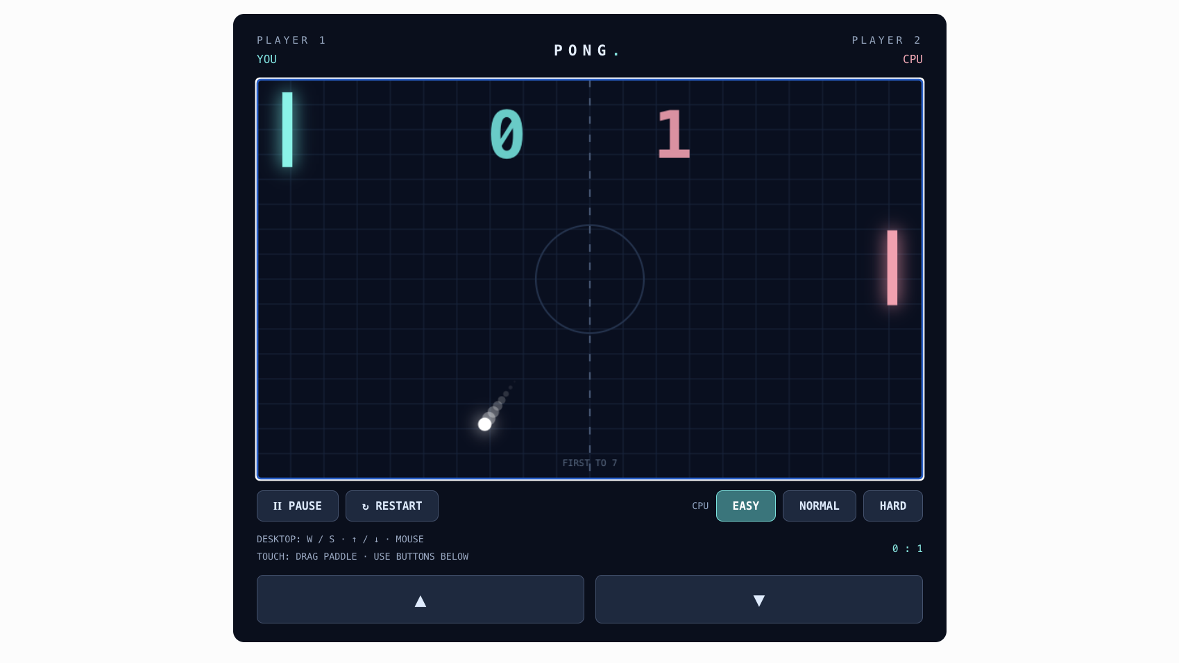 A screenshot of a pong-style game in the chatgpt interface