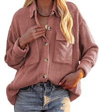 Amazon, Dokotoo Women's Corduroy Long Sleeve Button Down Shirt $35