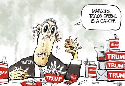 Political Cartoon U.S. mcconnell trump greene