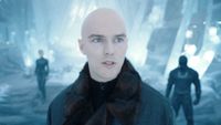 Lex Luthor standing in the Fortress of Solitude in Superman