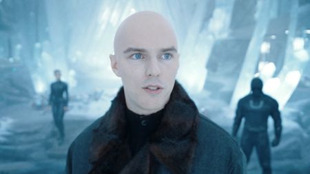Lex Luthor standing in the Fortress of Solitude in Superman