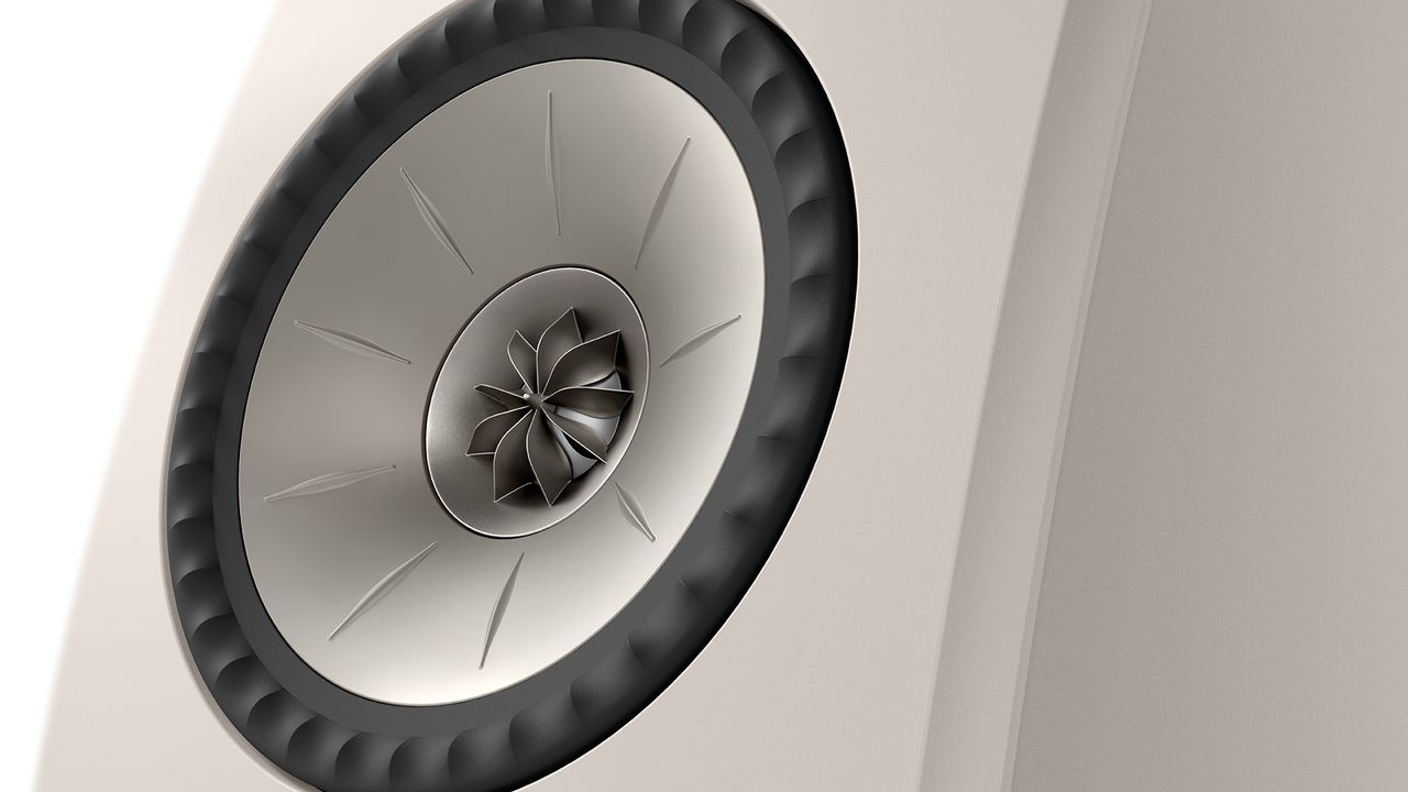 KEF LSX II LT speaker close up on Uni-Q driver