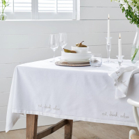 Eat, Drink, Relax Tablecloth: £75
