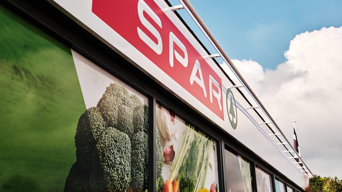 The front of a SPAR store