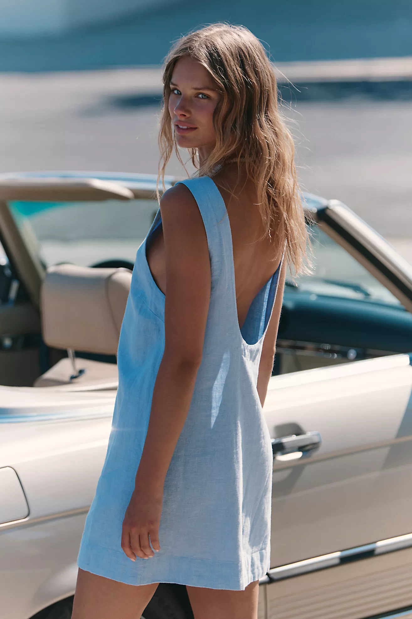 Full of Sunshine Cotton-Linen Mini Dress