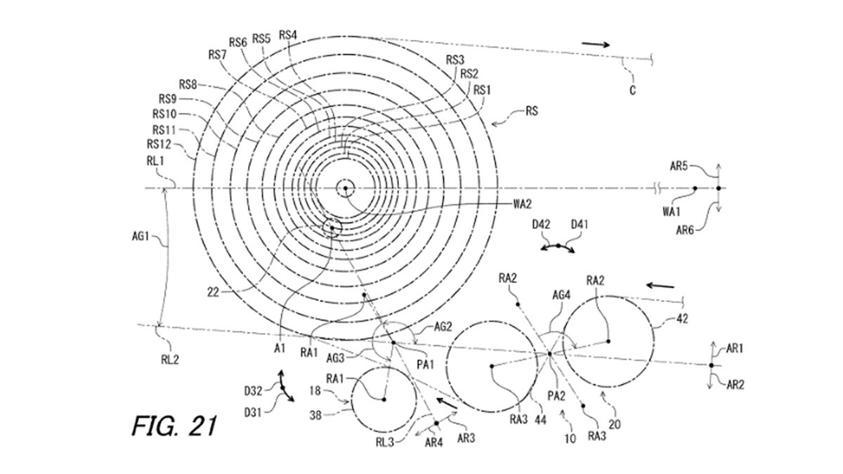 Shimano patent for rear derailleur