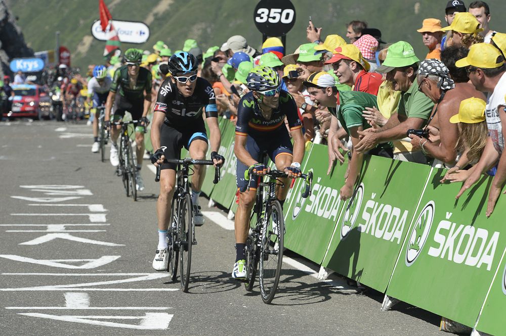 Geraint Thomas finishes behind Alejandro Valverde.