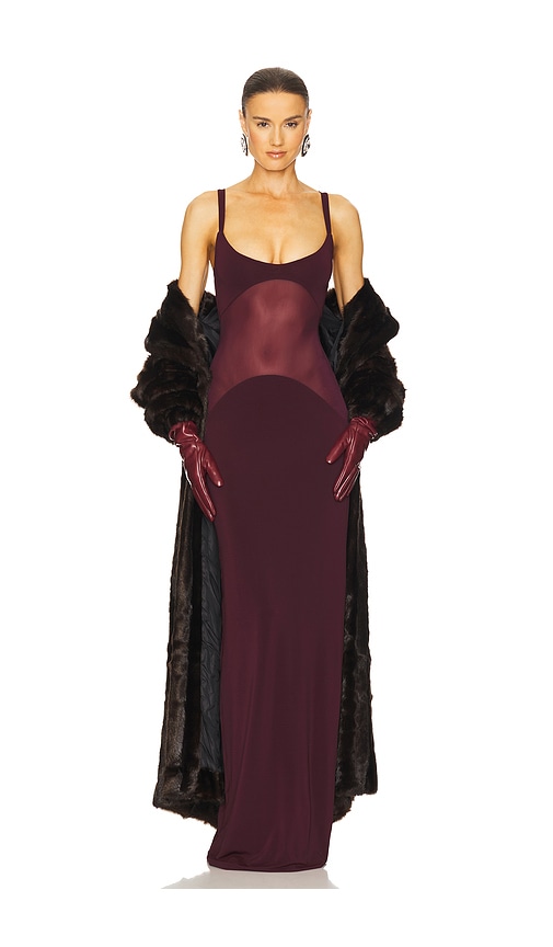 Sheer Knit Curve Maxi Dress