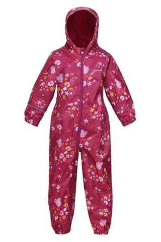 Kids' Peppa Pig Pobble Waterproof Puddle Suit Berry Pink