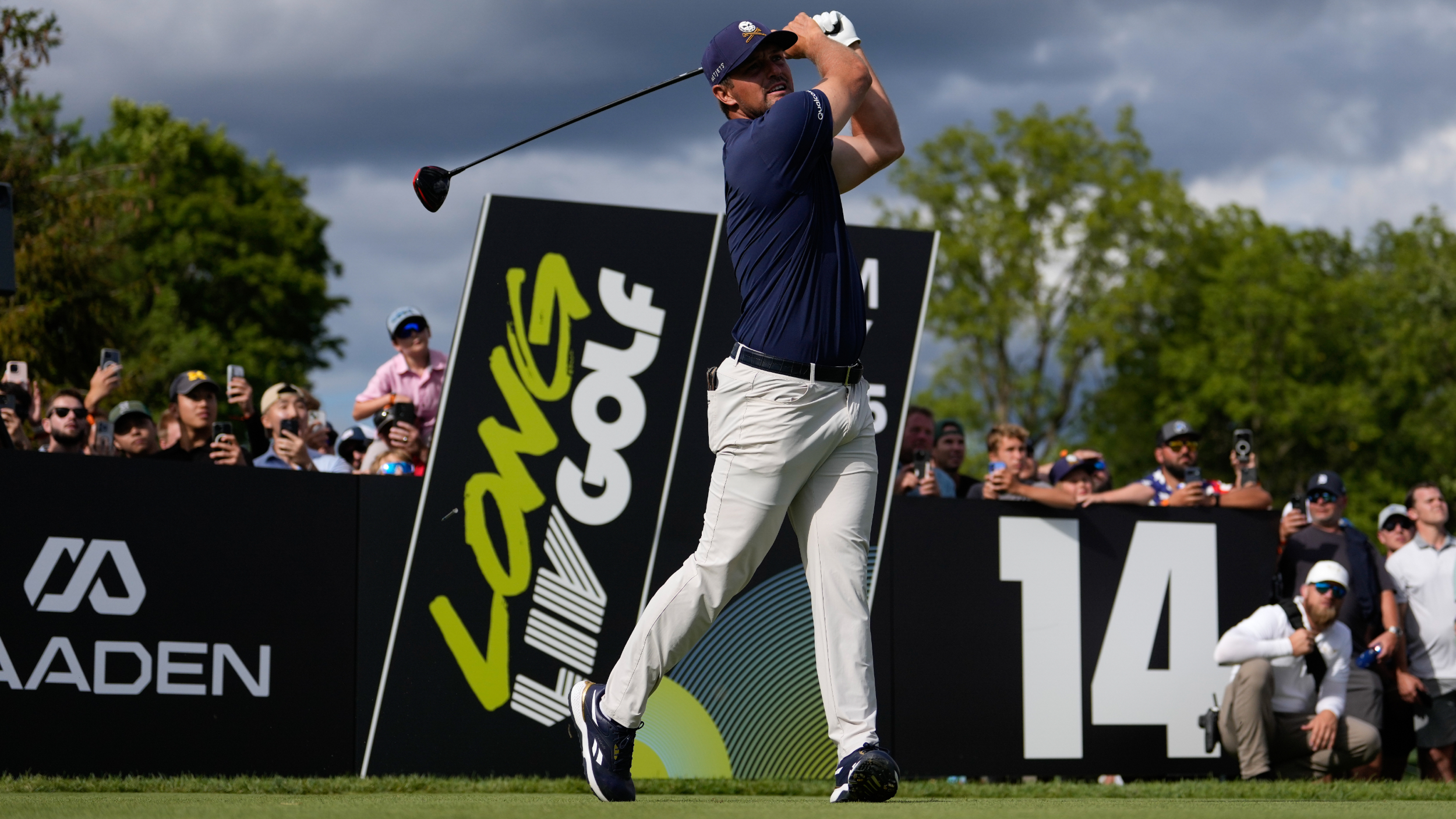 Bryson DeChambeau taking a shot