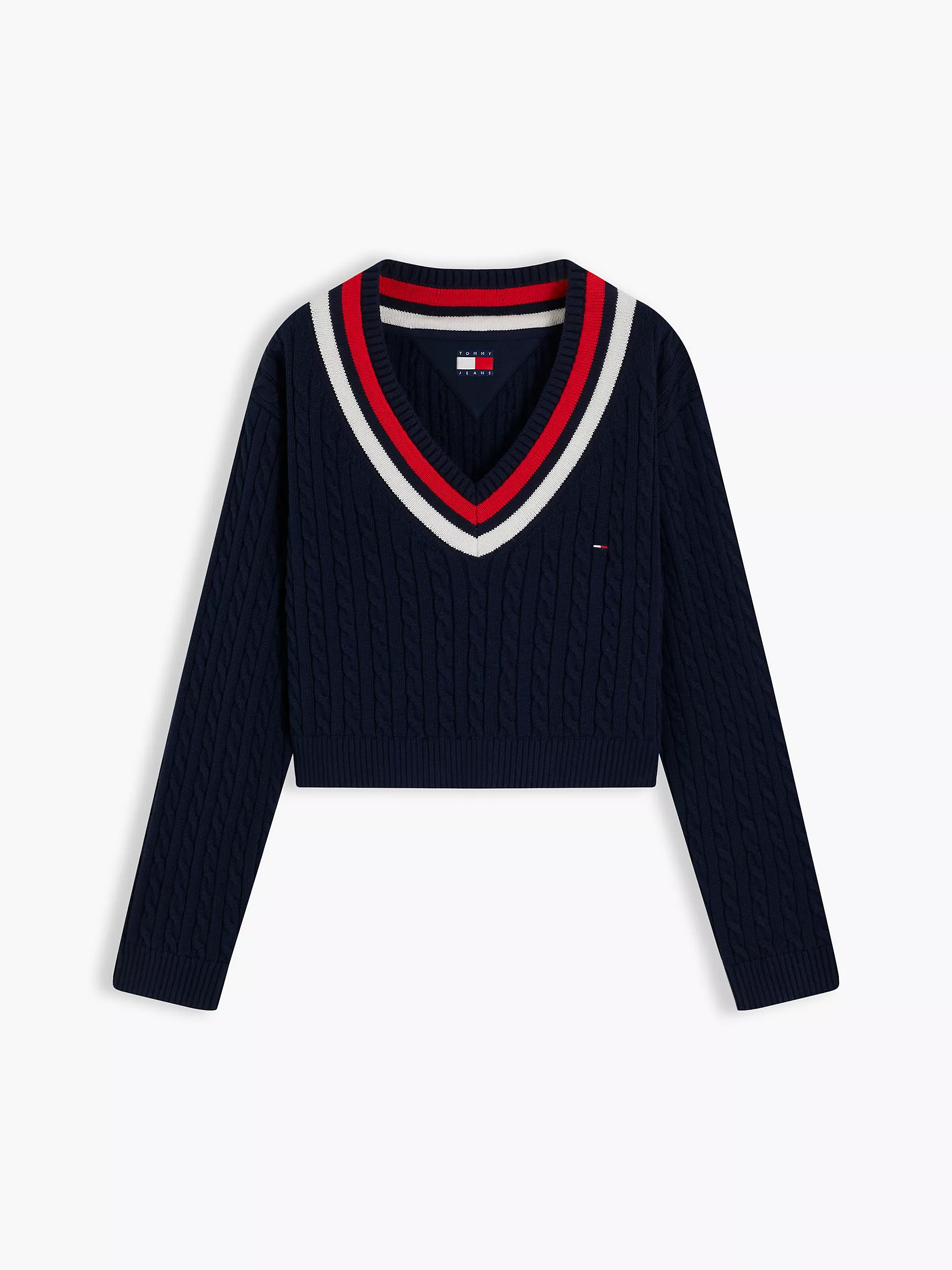 Tommy Jeans Cable Knit Cricket Sweater