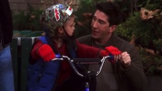 David Schwimmer with the actor who played his son Ben on Friends