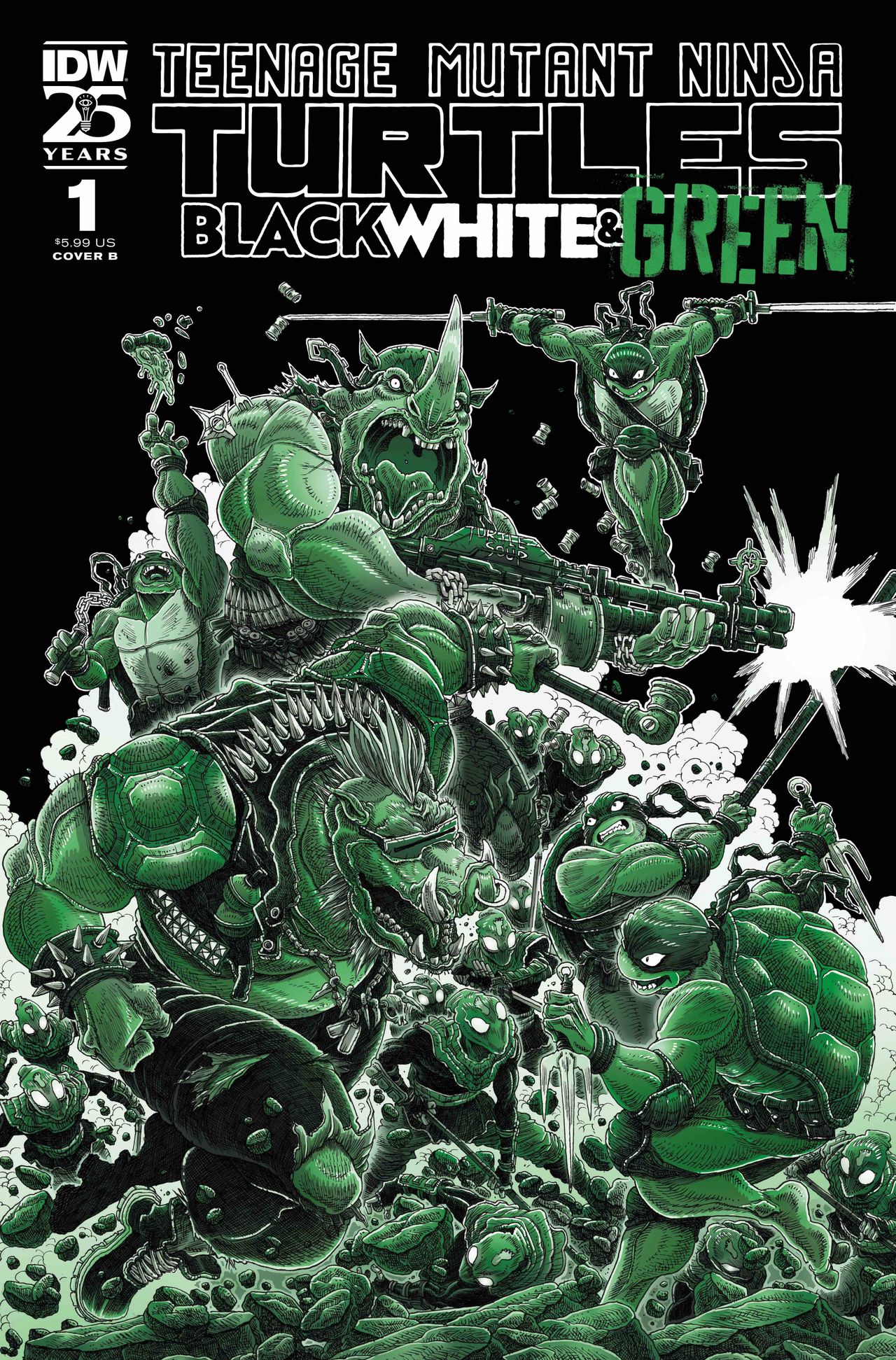 Covers for TMNT: Black, White, and Green
