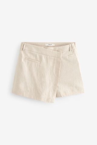 Neutral Rochelle Linen Blend Skort