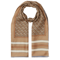 Burberry, Monogram scarf, £390, Harvey Nichols