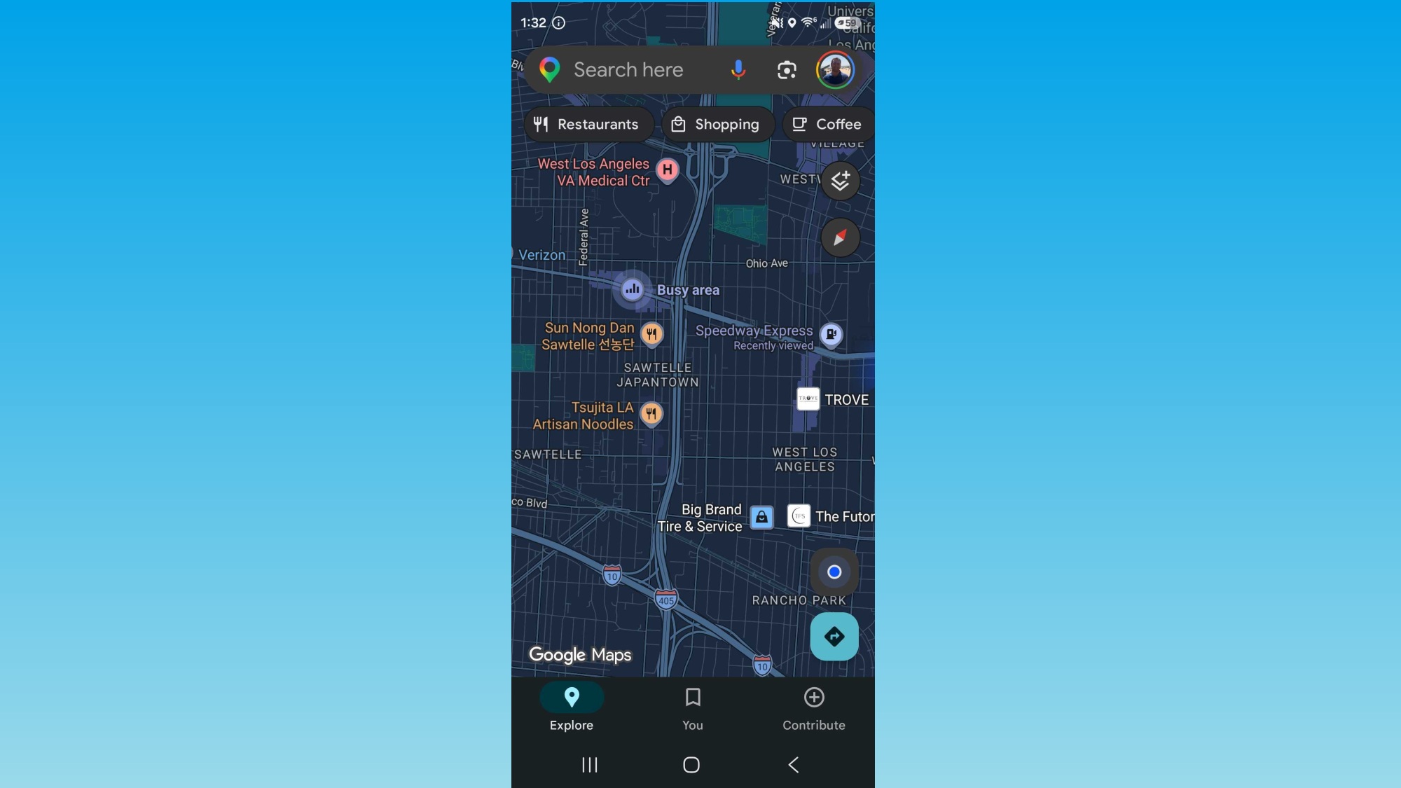 Google Maps price search