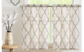 jinchan Moroccan Print Tier Curtains