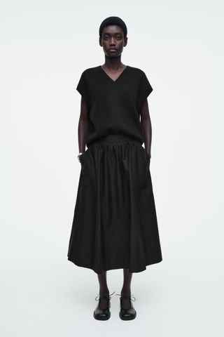 Elasticated Midi Skirt