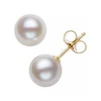 Belle De Mer Cultured Freshwater Pearl Stud Earrings in 14k gold: $200