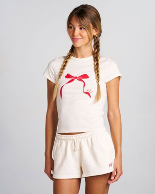 Cherry Ribbon Baby Tee