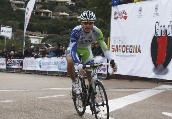 Peter Sagan (Liquigas-Cannondale) crosses the line.