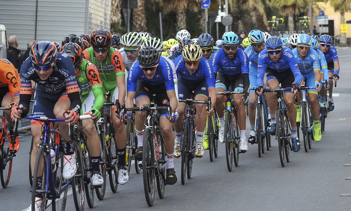 The Italian team in action