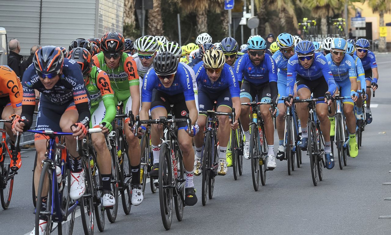 The Italian team in action