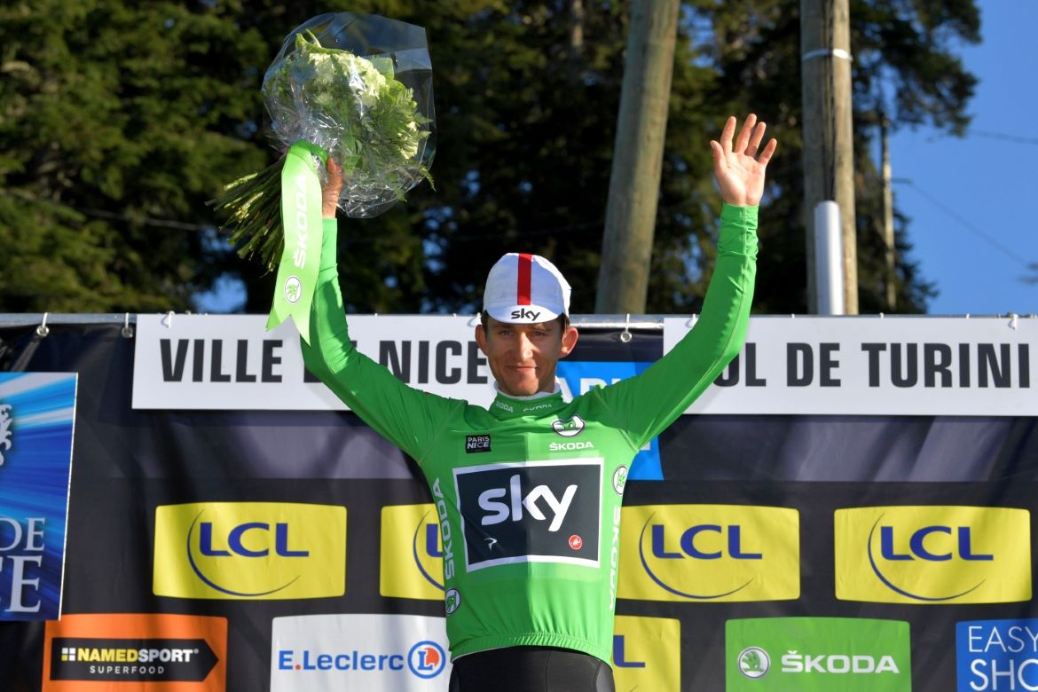Michal Kwiatkowski takes the green points jersey