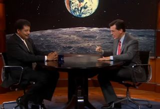 Robots or Humans in Space? Colbert and Tyson Speak Out