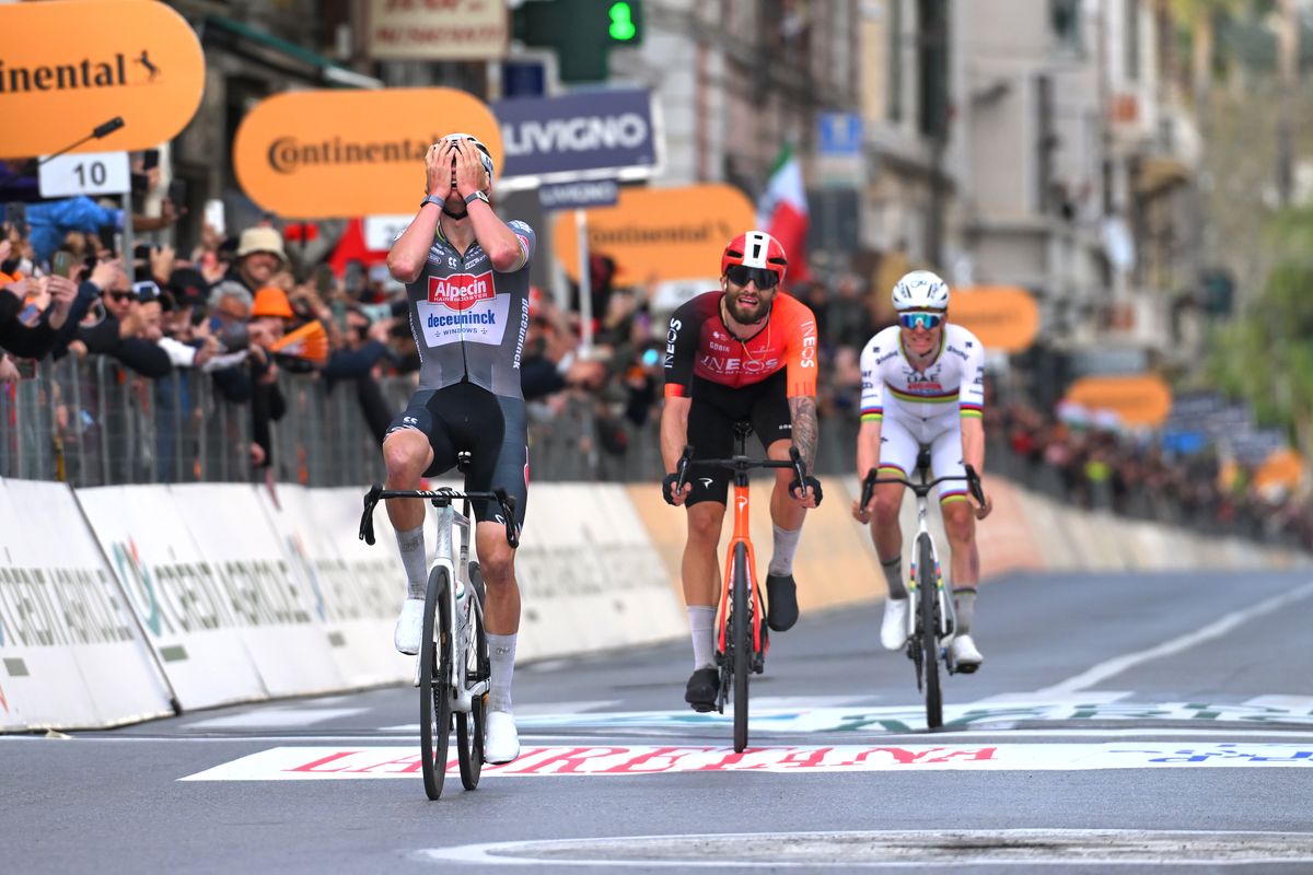 Mathieu van der Poel takes second Milan-San Remo after epic duel with Tadej Pogačar and Filippo Ganna