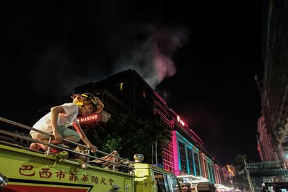 A fire ravages a casino in Manila