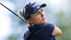 Lexi Thompson takes a tee shot at the KPMG Women's PGA Championship