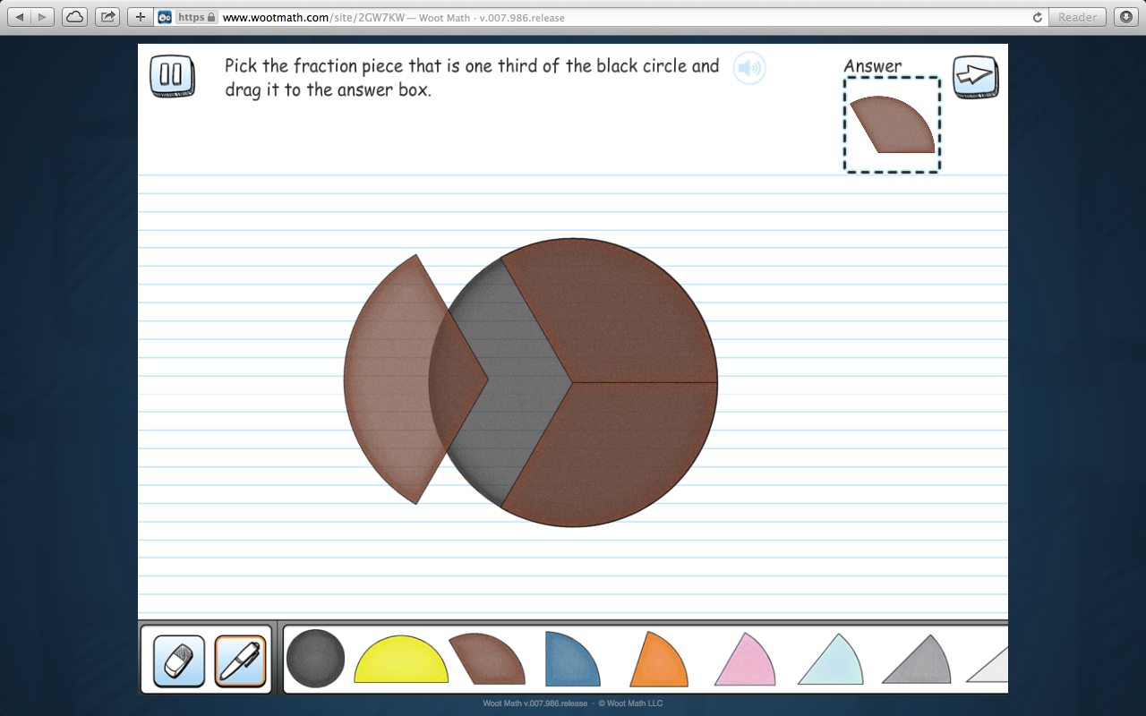 Teach Fractions Using Adaptive Tutorials