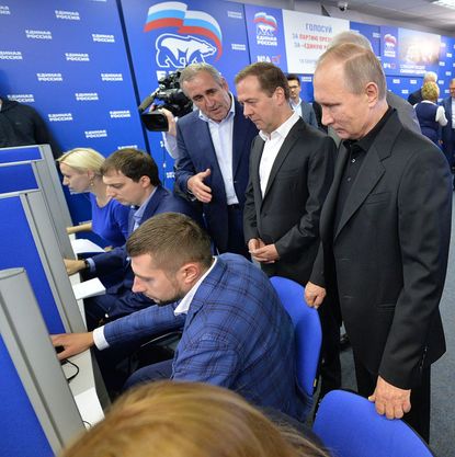 President Vladimir Putin monitors national election in 2016