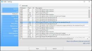 AirVPN Windows Settings Protocols