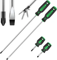 GURADESIGN 4-Piece 12" Long Screwdriver Set Slotted and Phillips, Long & Short Magnetic Screwdriver Set GURADESIGN 4-Piece 12" Long Screwdriver Set Slotted and Phillips, Long & Short Magnetic Screwdriver Set
