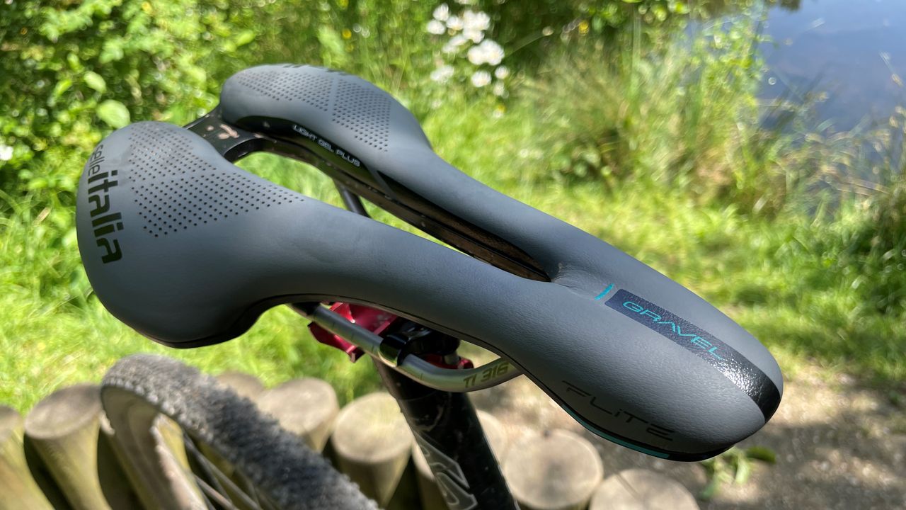 Selle Italia Flite Gravel saddle on a gravel bike