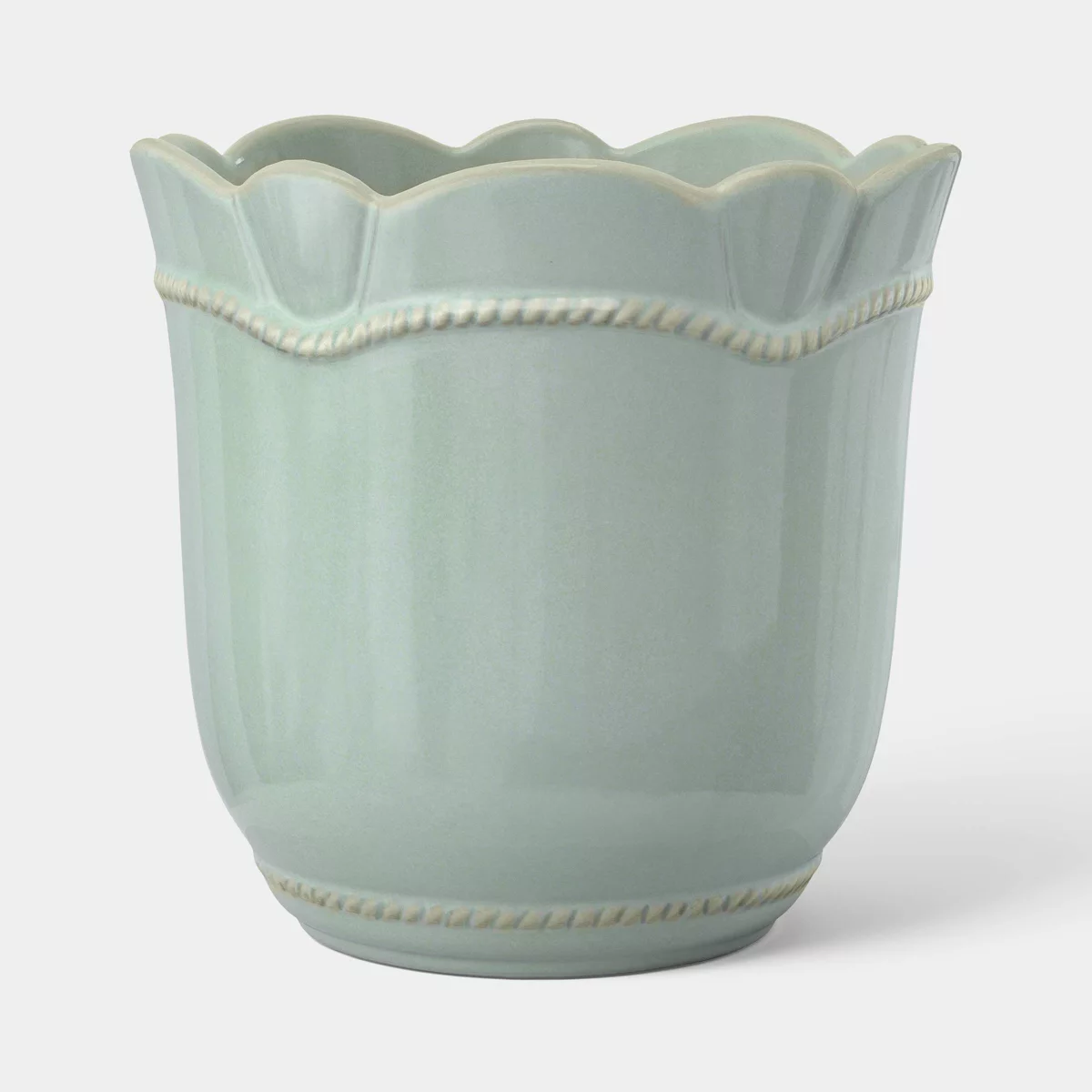 8" Ceramic Outdoor Planter Blue - Threshold&amp;trade; Designed With Studio Mcgee