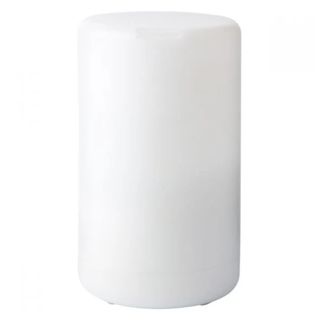 A cylindrical white Muji electronic essential oil diffuser