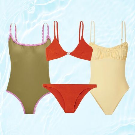 collage of pretty swimsuits