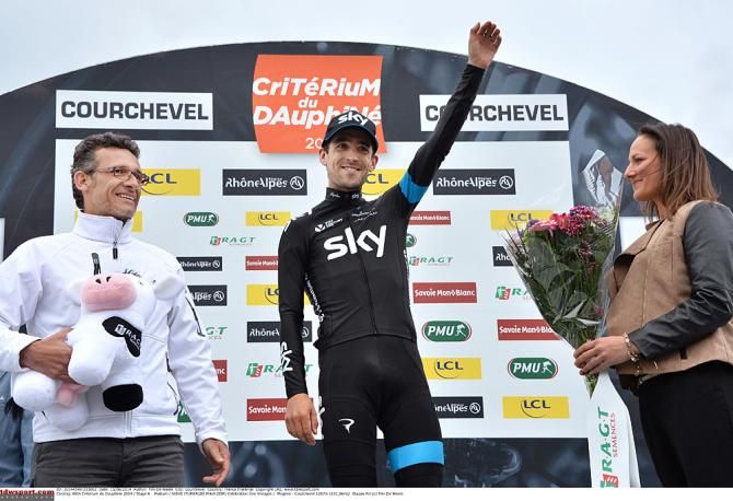 Mikel Nieve (Team Sky) tops the podium for the final stage