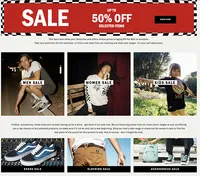 Vans sale: Up to 50% off across the range Vans sale: Up to 50% off across the range