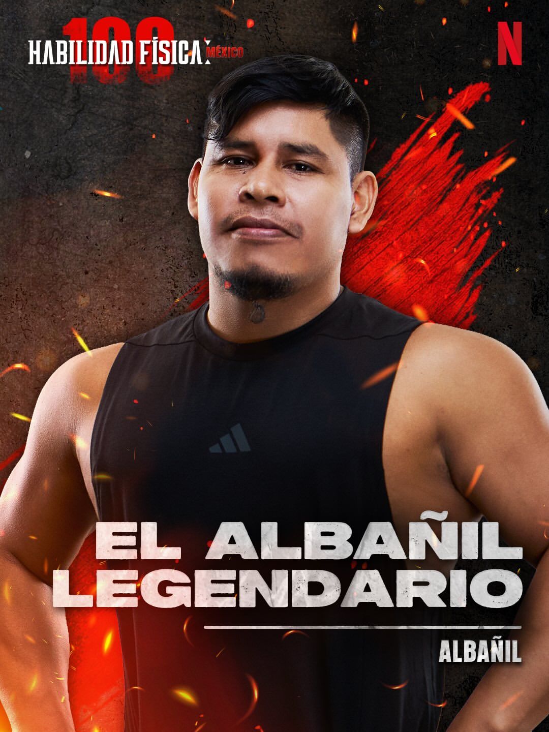 Contestant Legendary Bricklayer on Netflix's 'Physical 100: Mexico'