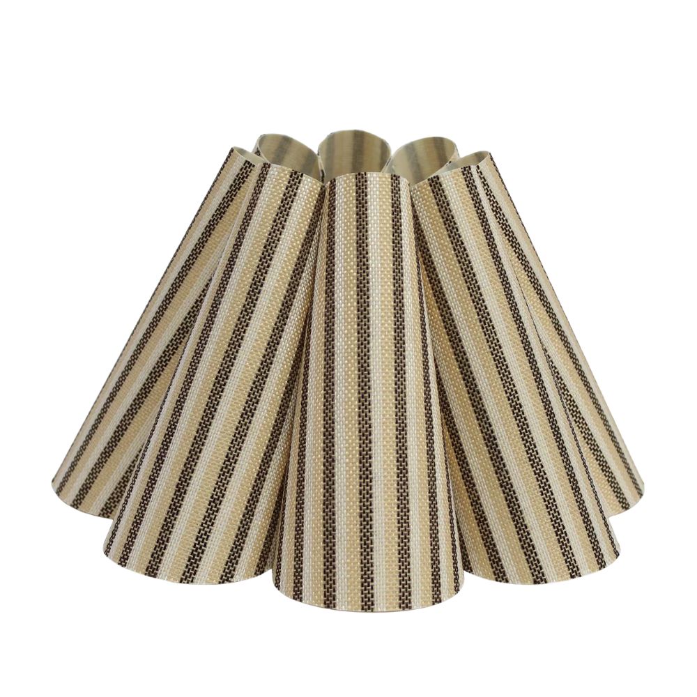 Handmade Striped Fabric Pleated Lampshade