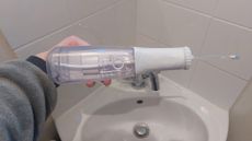 waterpik cordless select being tested by Live Science contributor Lou Mudge