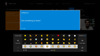 At long last, emojis on the Xbox One ... #blessed