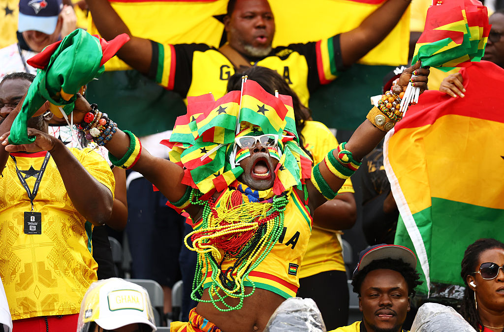 Fans of Ghana show their support before the FIFA World Cup 2026 Group L match between Ghana and Panama at Toronto Stadium